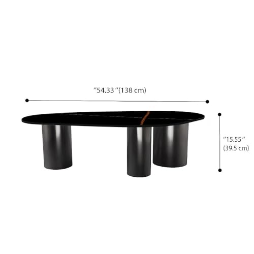 Image of Wakefit Sumatra Coffee Table I Marble Finish I Vitrified Tile Top I St Laurent