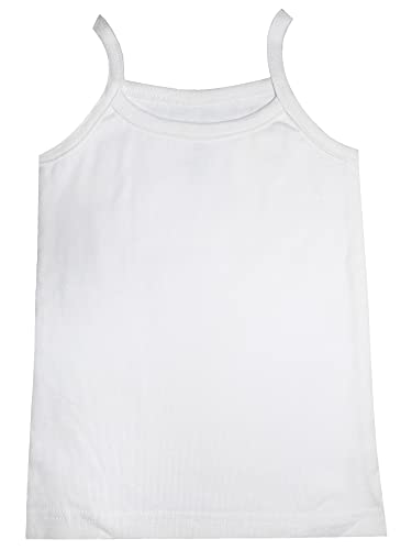 Image of KiddoPanti Girls Solid Tank Top Pack of 3 White Color Slips | Inners for Girl|Spaghetti top