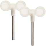 RUNROTOO Llaves de Cuerda para Caja de Música DIY 2 Piezas Accesorio de Mecanismo Musical de 45 MM Repuesto para Reparación y Restauración de Cajas de Música Antiguas