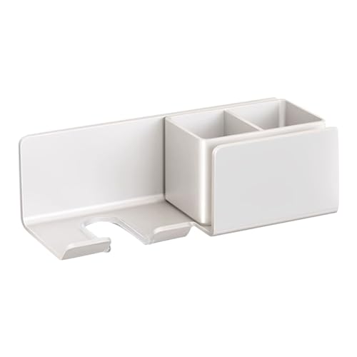 SHOOYIO Secador de pelo de fácil instalación, montaje en pared, con compartimento para gestión de cables, soporte resistente para soplador