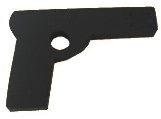 Gummipistole/Übungspistole/Trainingspistole, schwarz