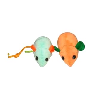 Pet Believe Cat Mouse Toy Stuffed 2PCS Novelty Biteproof Pet Catnip Toy Kitten Interactive Toy Chewing Biting Hunting Chasing Activity Exercise Small 2 pcs Set