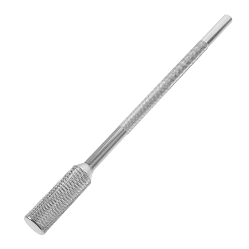 Soporte para cowbell con varilla de extensión doble, robusto y ajustable, color plateado, marca FUNOMOCYA, modelo E30X23C124O