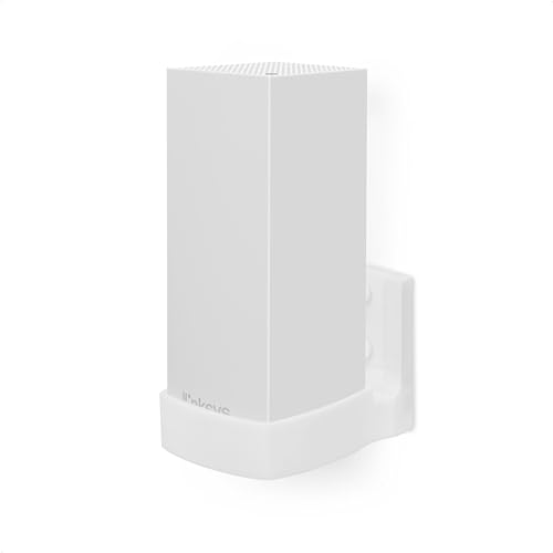 Wall Mount for Linksys Atlas 6 / Atlas Pro 6 WiFi Router, Easy to Install Holder Bracket, Reduce Interference & Clutter, Adhesive & Screw-in Mounting
