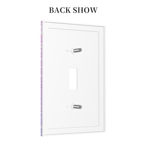 Decorative Switch Plate Covers Gillter Purple Pink Blue Gradient Sparkle 1 Gang Light Switch Cover Plate Single Toggle Wall Plate Outlet Covers Wall Plate Faceplate for Bedroom Home Decor