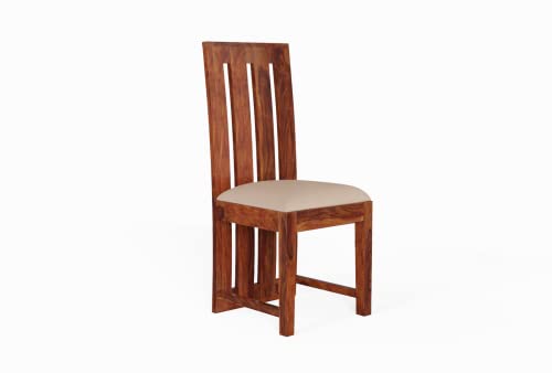 Image of Wooden Dining Table 6 Seater | Six Seater Dinning Table with 6 Chairs with Cushion for Home & Restaurant | Dining Room Sets | Sheesham Wood, Natural