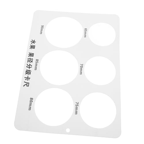 Uonlytech 果物直径測定定規 精密アップルナシ級ツール 多機能プラスチック製果実選別用測定ゲージ