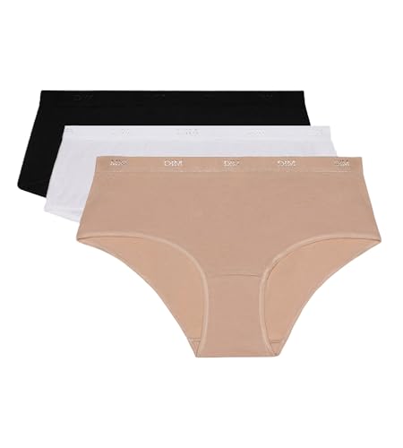 Dim Boxer Femme x3 | Les Pockets Ecodim Toucher Doux | Coton Stretch | Finitions Extra Plates | Confort Quotidien | Multicolore