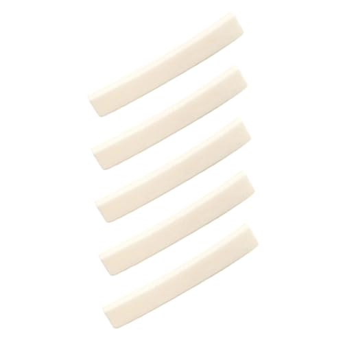 Toddmomy 5 Pack Guitar Bone Saddle Acoustic Guitar Nut Sturdy Lightweight Replacement Parts