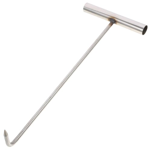 Gancho Inoxidable para Tapa Alcantarilla Tipo Resistente y Seguro para Levantar Tapas y Puertas Enrollables Herramienta Ligera y Portátil para Uso Industrial y Exterior