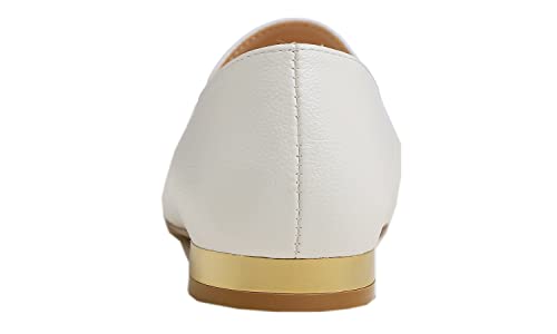 Image of FEVERSOLE Women's Loafer Flat Pointed Deco Low Heel Fashion Slip On Dress Driving Office Shoes