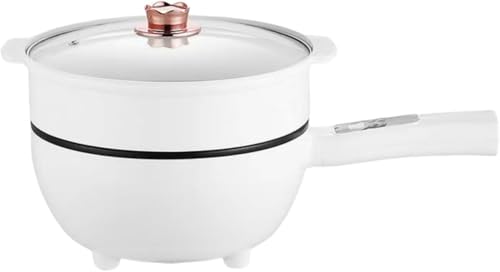 Ghbunuz 電気炊飯器、電気鍋、110V、電気調理鍋、電気フライパン、電気中華鍋、大容量、お手入れ簡単、蒸し、揚げ、煮込み、家庭キッチンに最適 (4L 二層)