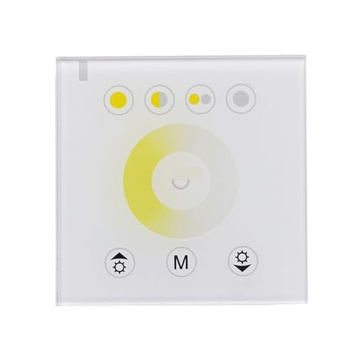 Contrôleur de bande lumineuse LED 12V 24V CCT tactile en verre blanc