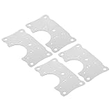 GARVALON 4 Stück Teiliges Scharnier reparaturset Edelstahl mit Befestigungsschrauben Verstärkte Türscharniere Reparaturplatten für Küchenschränke Einfache Montage Stabile