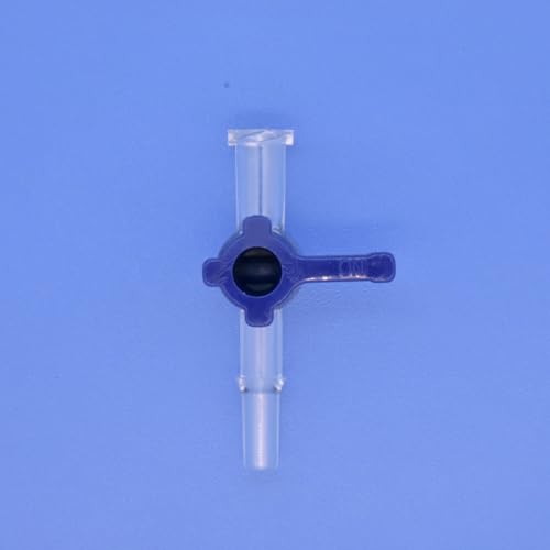 Hynec Lot de 20 robinets d'arrêt Luer Lock à 2 voies 4 mm pour équipement de laboratoire, projets scolaires et expériences de bricolage