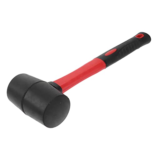 SEWACC Rubber Mallet Hammer for Flooring Jewelry Making Craftwork 24oz Non-slip Fiber Handle