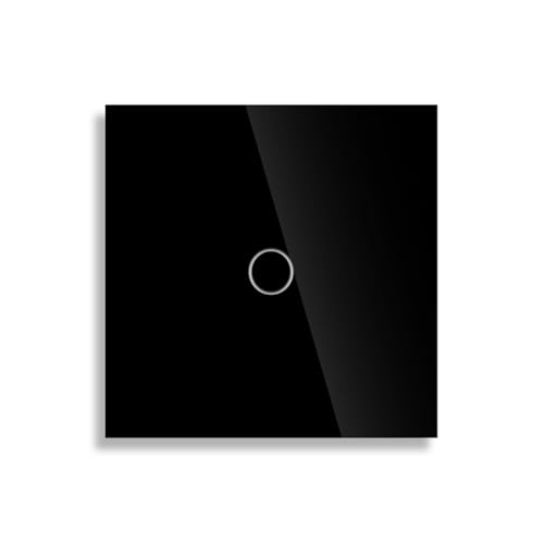 Cvoepobey Schwarz Touch Lichtschalter 1-Gang 2-Wege