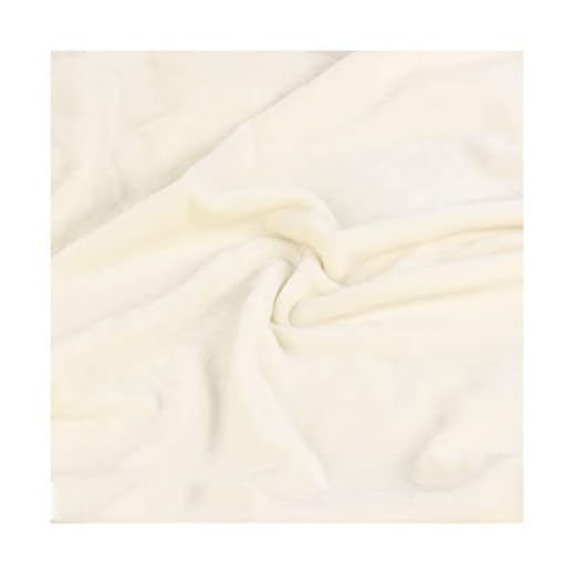 GLUDGOAT Tissu de Flanelle Super Doux 190X50cm, Tissu en Peluche Double Face, Doublure de Vêtements pour Bébés pour Enfants, Tissu Textile À la Maison À Coudre À la Main,12#Beige