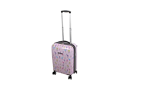 Betsey Johnson Designer 20 Inch Carry On - Expandableresistant (Abs + Pc) Hardside Suitcase-Designer Lightweight Durable Suitcase With 8-Rolling Spinner Wheels For Women(Colorful Flamingo) #TOP21