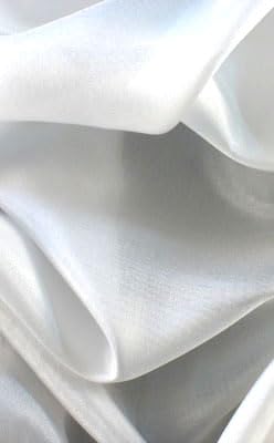 Premium 8mm Silk Habotai Fabric by The Yard, Unmatched Quality, Luxurious, Lightweight, Perfect for Dressmaking, Lining, and Crafts – White, 45