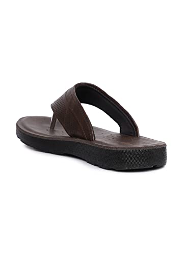 Image of Bata Men Casual flip flop thong slipper - Dark Brown