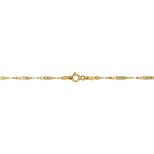 Kooljewelry 10k Yellow Gold Flat Twisted Love Link Bracelet (1.8 mm, 7.5 inch)2