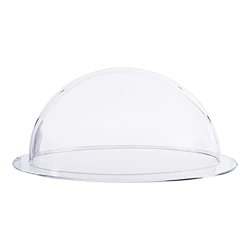 HMF Cúpula semiesférica de acrílico con borde, campana acrílica DIY | Ø 35 cm | Transparente