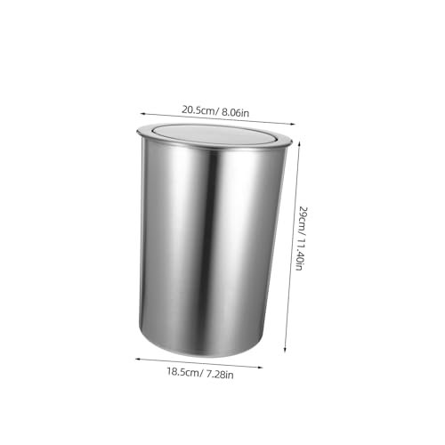 Set Trash Can de Acero Inoxidable con Tapa para Cocina miniatura 2