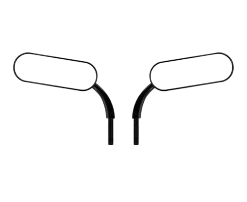 Rétroviseurs Guidon Moto Ovales Noir pour Sportster 883 Breakout Touring