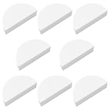 INCREWAY Pomelli per cassetti, 8 pezzi, Pomelli per cassetti a mezzaluna in lega di alluminio, maniglie per armadi in oro per mobili a semicerchio, maniglie moderne per hardware, pomelli decorativi