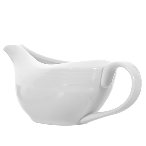GLEAVI 1Pc Ceramic Sauce Cup Gravy Boat for Steak Salad Dressing Condiments Kitchen Sauce Container Lightweight Portable for Home Parties
