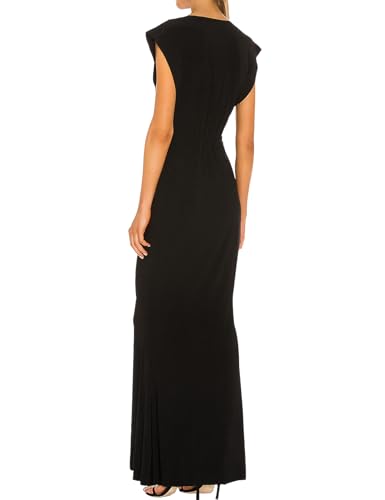 SHESEEWORLD Women's Sleeveless Deep V Neck Evening Gown Bodycon Party Cocktail Maxi Dress Gown3