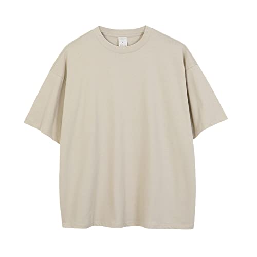 T-shirt d'été pour homme YK-7 L couleur unie à manches courtes