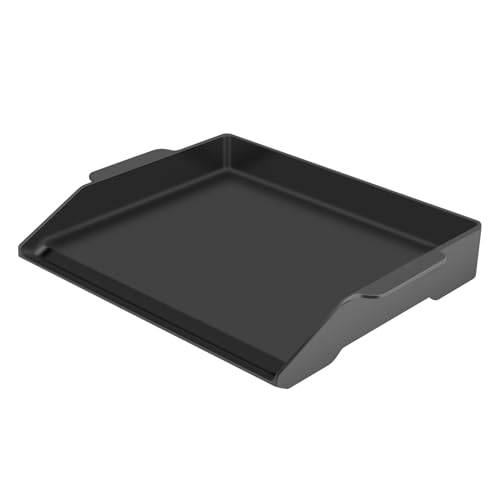 17" x 13" x 3" Universal Enamelled Cast Iron Griddle Plancha, Universal Cast Iron Cooking Griddle Insert for Most BBQ Gas Grills and Gas Hob