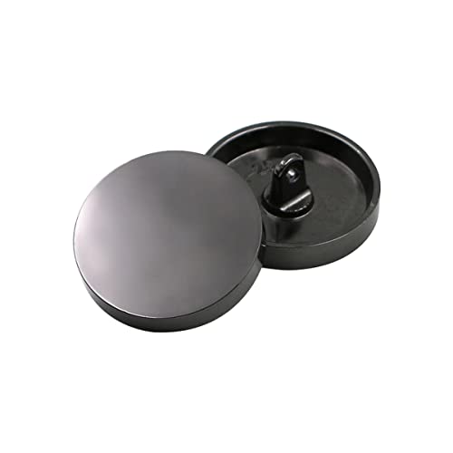Queenbox 10 Pcs 25Mm Zinc Alloy Buttons, Round Clothing Hook Buttons, Clothes Fasteners For Sewing Knitting Crafting, Black 02 #TOP7