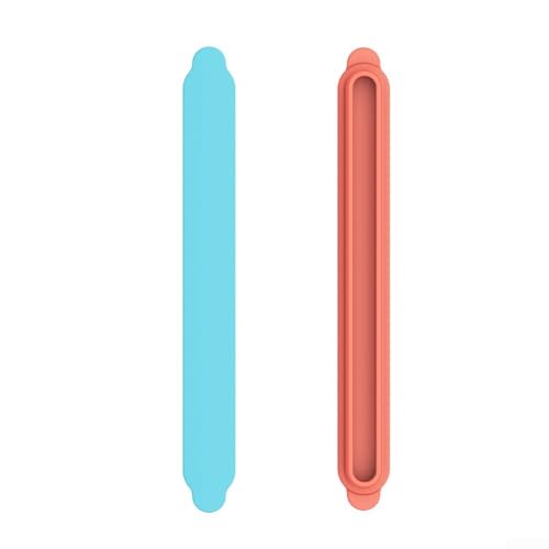 Empuñaduras de silicona para el pulgar para Switch para 2 – Juego de funda analógica antideslizante con diseño ergonómico para control de juegos de precisión, negro, azul y rojo (azul rojo)