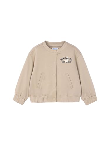 Mayoral Knit twill jacket for Girls Hazelnut