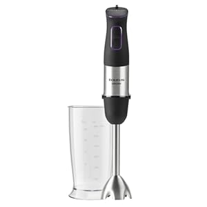 Taurus Staafmixer 1000 W | 20 snelheden | turbofunctie | 4 roestvrijstalen messen | ergonomisch zacht aanvoelend ontwerp | spatbescherming | accessoires | roestvrij staal | elektrisch | kunststof, zilver/zwart