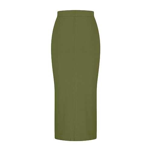 Side Slit Pencil Skirt for Women Slim-fit High Waist Elegant Office Soft Long Skirt Dinner Cocktail Bodycon Skirts3