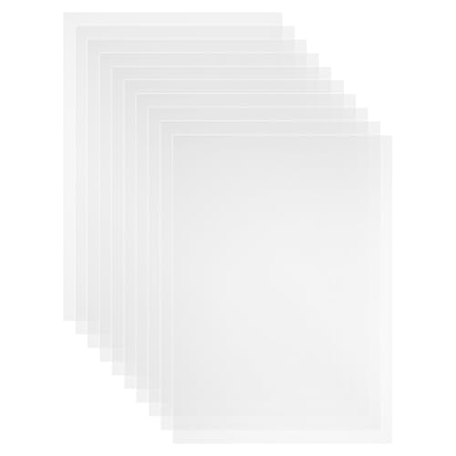 GATHINESS 10 Láminas de Pvc Transparentes Resistentes al Fuego, Ligeras y Fáciles de Cortar, Ideales para Marcos de Fotos y Cubiertas en Proyectos de Manualidades