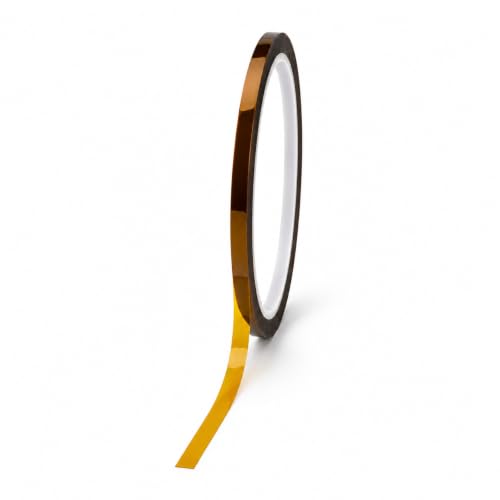 Image of Tapes Master 1 /4 inch x 36 Yds 1 Mil Kapton Tape - Polyimide High Temperature Heat Rresistant Tape with Silicone Adhesive - No Residue