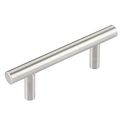 Shile 10 Pack Satin Nickel Cabinet Hardware Handle Pull 2.5'' Hole Center 3.9'' Overall Length