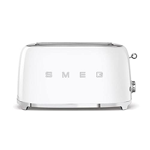Smeg50's Retro Style Aesthetic 4 Slice Toaster, White