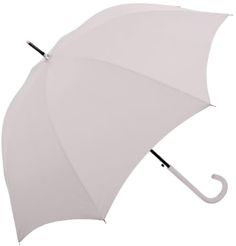 長傘 日傘 晴雨兼用 レディース 軽量 手開き じょうぶ グラスファイバー おしゃれ くすみカラー 60cm ライト グレー UVカット