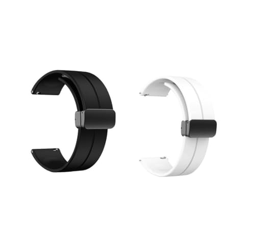 Image of INEFABLE 20mm Watch Straps With Folding Magnetic Lock Compatible With Amazfit GTS 2 Mini /Amazfit Bip /Pro /Lite /Bip S /GTR /Galaxy Watch 4 /Watch 5 & All 20mm Watches