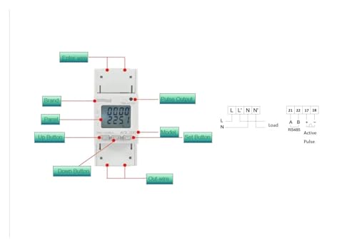 Compteur de puissance triphasé AC ADL400, Idéal Borne Recharge EV & Usine