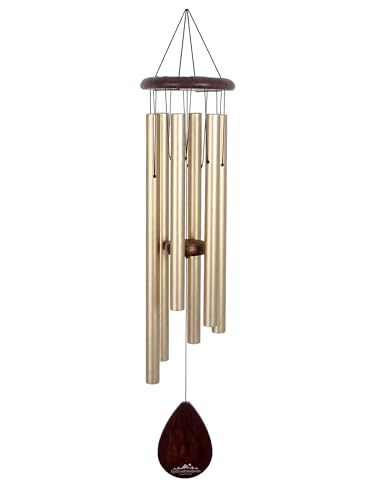 Product Image of the Bronze Wind Chimes for Outside Deep Tone, 38 Inch Havasu Hand Tuned E Major Wind Chime, Adjustable Clapper, Aluminum Beech Wood Garden Patio Porch Decor, Memorial Housewarming Gift