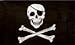 6 ft. Black Pirate Skull Safety Flag with 1/4