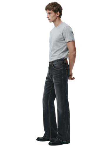 SORELL Men's Stretchable Bootcut Jeans, Dark Grey - Image 4
