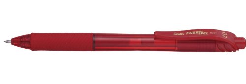 Bolígrafo retráctil Pentel EnerGel tinta roja miniatura 1